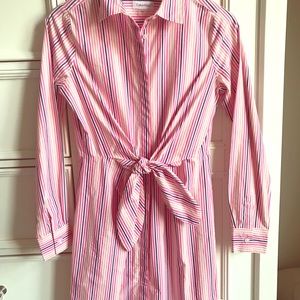 Calvin Klein Multi-colored Pinstripe Dress